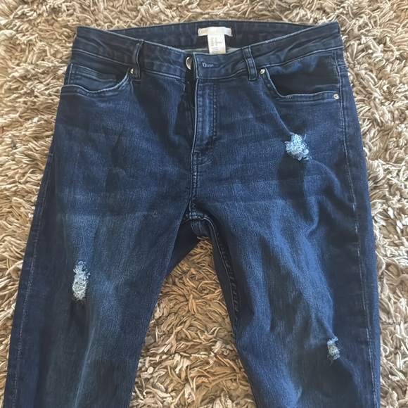 Distressed Blue Jeans - Picture 2 of 3